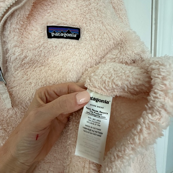 Patagonia Fleece 1/4 Zip pullover very light pink - Picture 3 of 4
